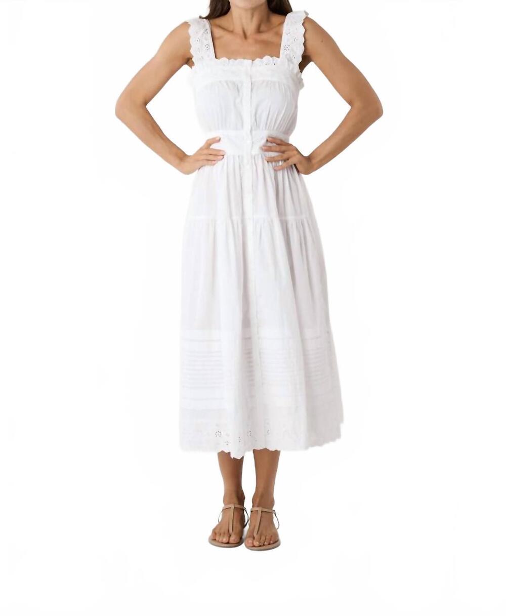 NEW MAREA frida dress in shell schiffli